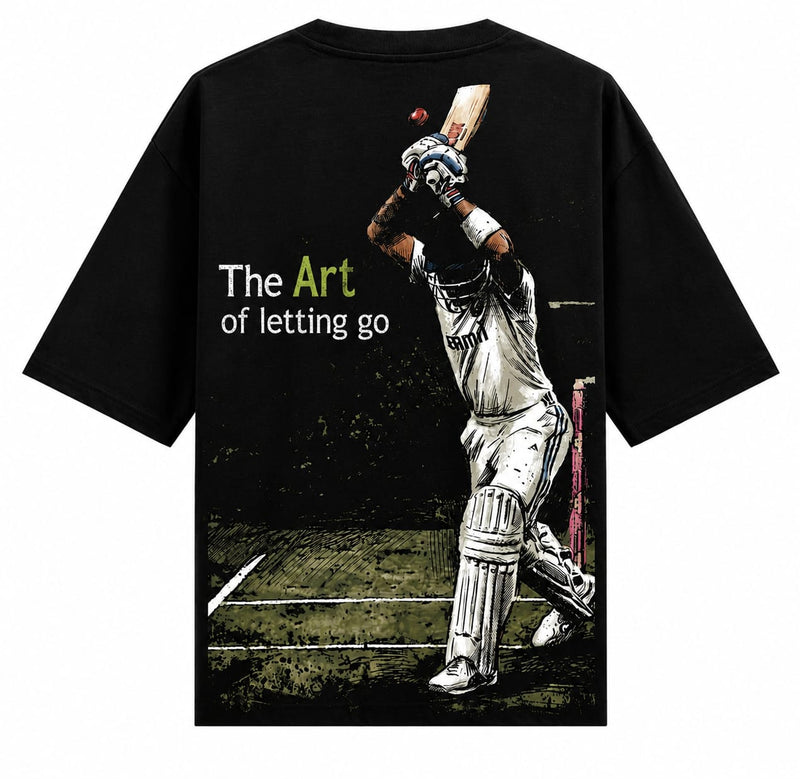 The Art of Letting Go Oversized French Terry Cotton T-Shirt