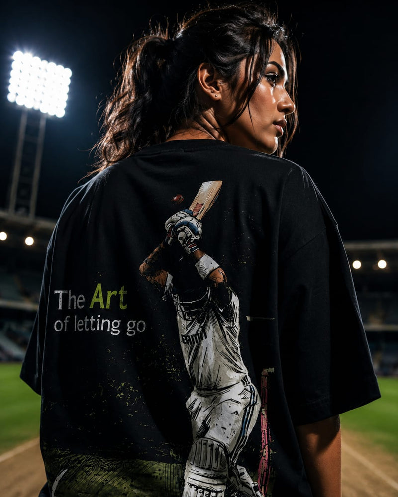The Art of Letting Go Oversized French Terry Cotton T-Shirt